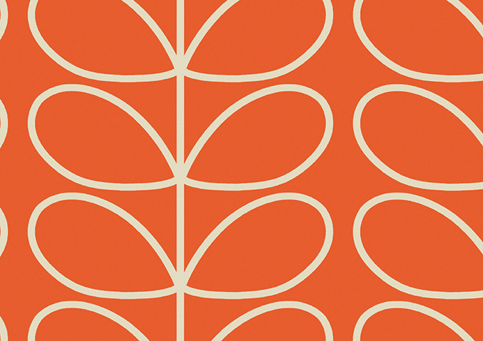 Orla Kiely Jumbo Linear Stem, Persimmon - Roller Blind - Image 6